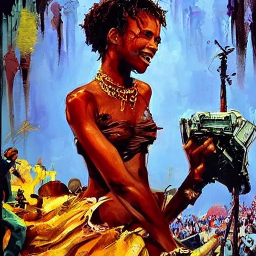 Image similar to french black royalty, painting by arthur suydam, trending on artstation, featured on deviantart, epic award winning painting