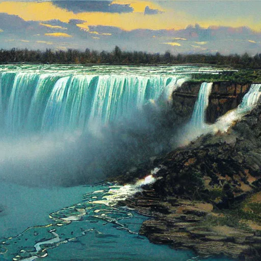 Prompt: niagara falls by jon foster