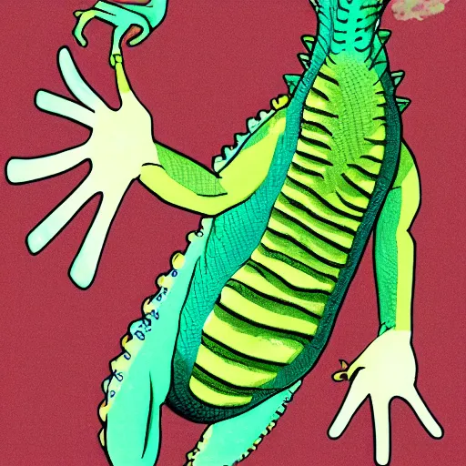 Image similar to a lizard - person, scales