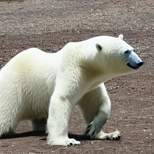 Prompt: big teets laughing polar bear