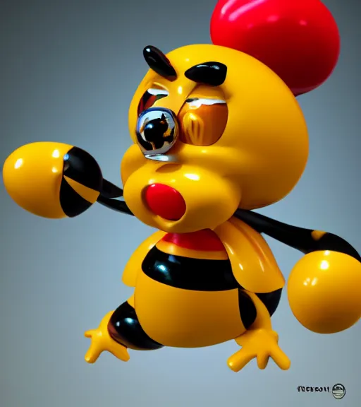 Prompt: a sculpture of cartoon bee by jeff koons ray tracing, octane redner brilliantly coloured, trending on artstation, unreal engine, hdr, polished