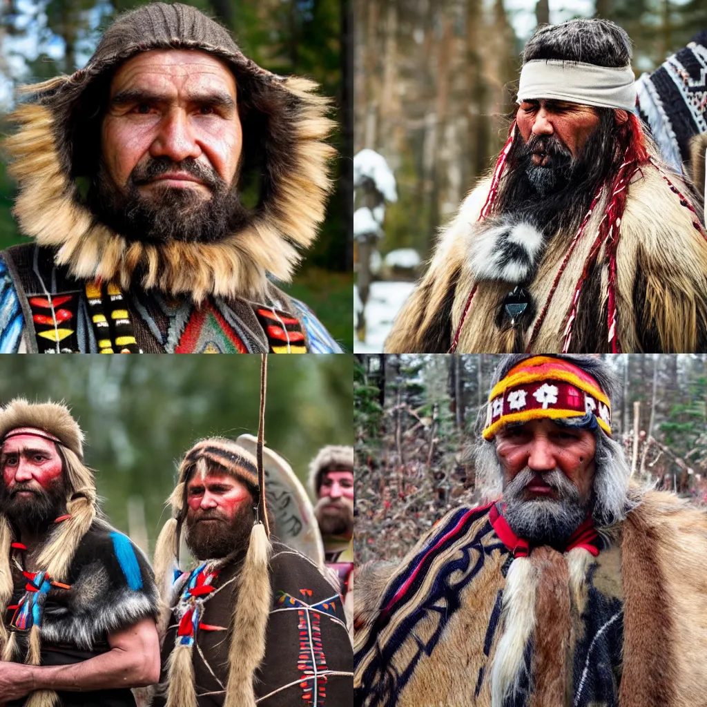 Prompt: Sámi warrior