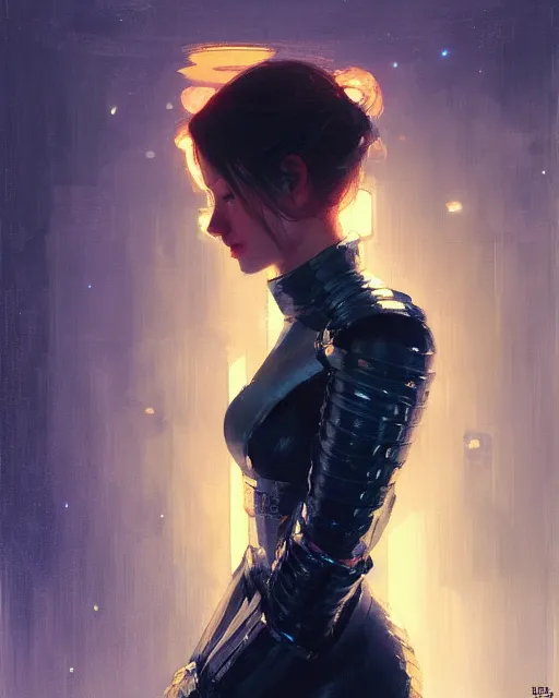 Prompt: a potrait of a space fanstasy knight, fine details. night setting. realistic shaded lighting poster by ilya kuvshinov katsuhiro, artgerm, jeremy lipkin and michael garmash, unreal engine, radiant light, detailed and intricate environment, digital art, trending on art station