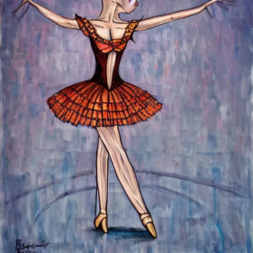 Image similar to ballerina by clive barker