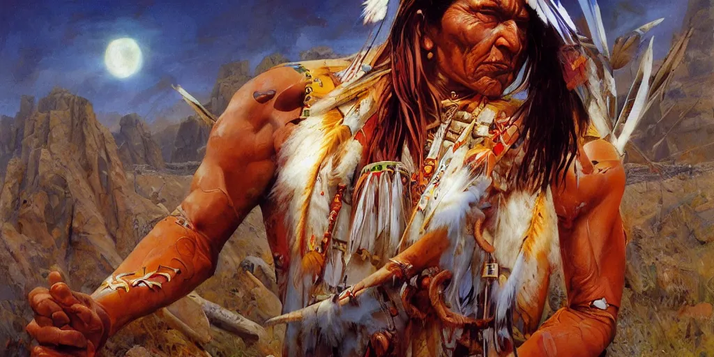 Image similar to of Native American Chief by Peter Andrew Jones and Peter Gric