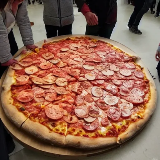 Image similar to giant pizza, world record