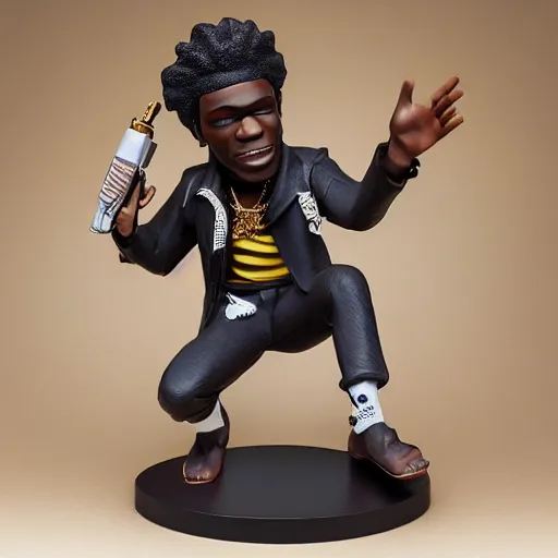 Prompt: burna boy figurine, detailed product photo,