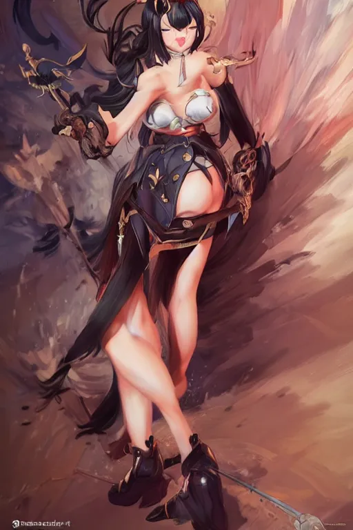 Prompt: cat girl in a blade and soul spinoff artbook rendered by the artist Nadezhda Tikhomirova, Jiyun Chae, Taran Fiddler, Lê Long, Joe Madureira, trending on Artstation by Taran Fiddler, artbook, Stanley Artgerm Lau, WLOP, Rossdraws , James Gurney