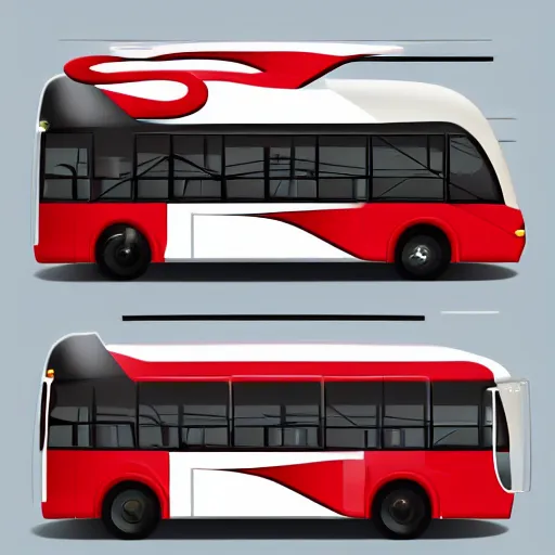 Prompt: Bus logotype, modern style with text test bus