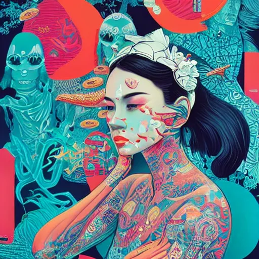 Image similar to tristan eaton, victo ngai, artgerm, perfect princess