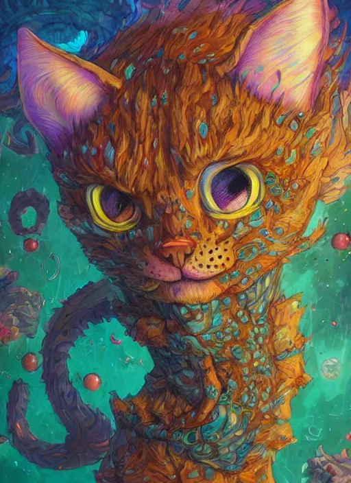 Prompt: cat seahorse fursona, autistic bisexual graphic designer and musician, attractive fluffy humanoid character design, sharp focus, weirdcore voidpunk digital art by artgerm, akihiko yoshida, louis wain, simon stalenhag, wlop, noah bradley, furaffinity, artstation hd, trending on deviantart