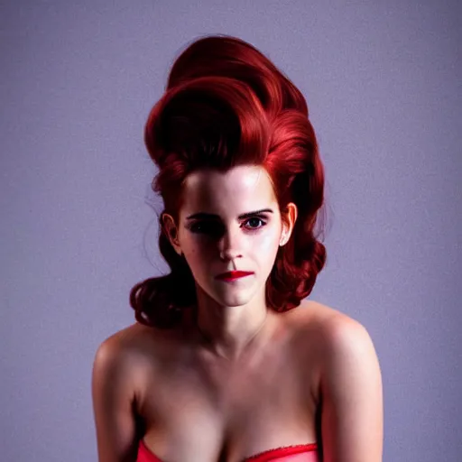 Image similar to Emma Watson as Jessica Rabbit, (Nikon D850, modelsociety, symmetric balance)