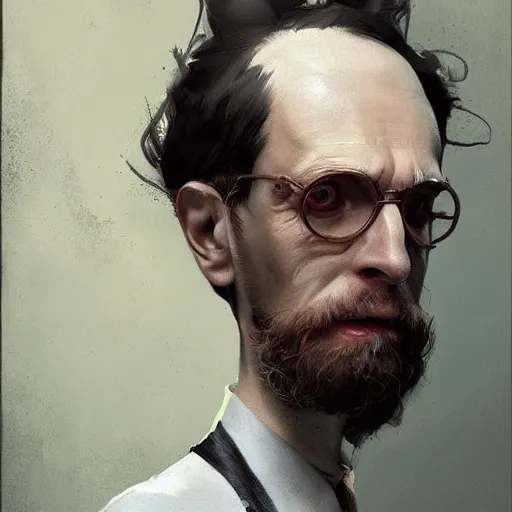 Image similar to the mad scientist portrait, very very detailed artwork by Sergey Kolesov, art station