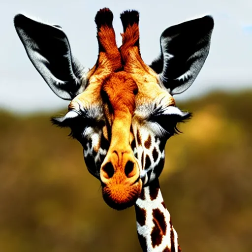 Image similar to giraffe with duck head