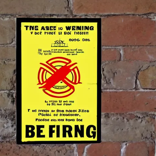 Image similar to vintage 1 9 5 0 s fire warning label