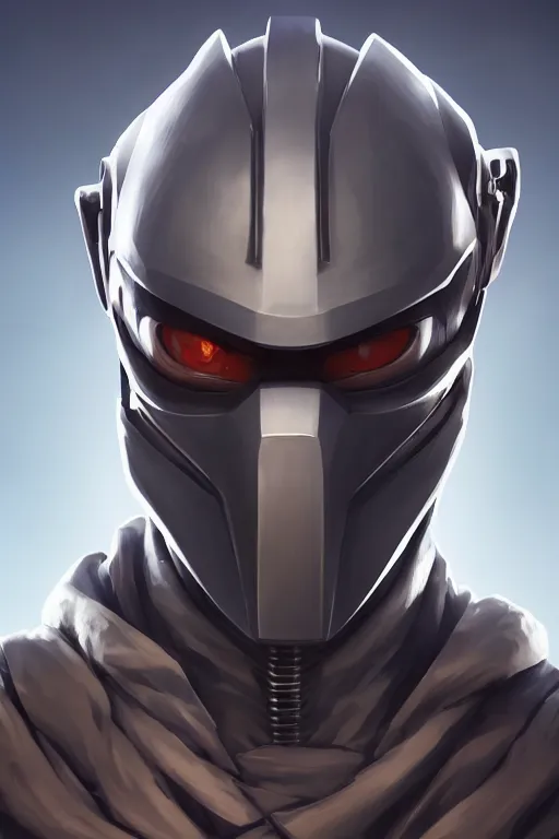 Image similar to epic mask helmet robot ninja portrait stylized as fornite style game design fanart by concept artist gervasio canda, behance hd by jesper ejsing, by rhads, makoto shinkai and lois van baarle, ilya kuvshinov, rossdraws global illumination radiating a glowing aura global illumination ray tracing hdr render in unreal engine 5