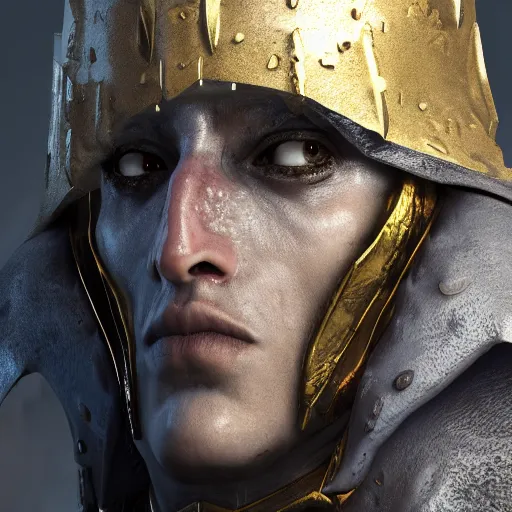 Image similar to an oil art close up portrait of young handsome pale dark paladin from dark souls 3, gipsy blood mage character design from inquisition, 4 k, ultra detail, volumetric lighting, unreal engine, octane render