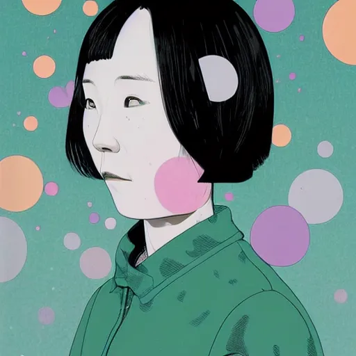 Image similar to a portrait of a girl by inio asano, beeple and james jean, chiho aoshima color scheme