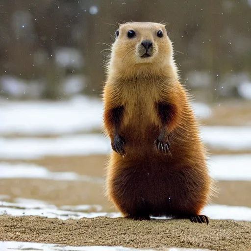 Image similar to a bear crossed with a prairie dog