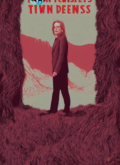 Image similar to twin peaks movie poster art by joe devito