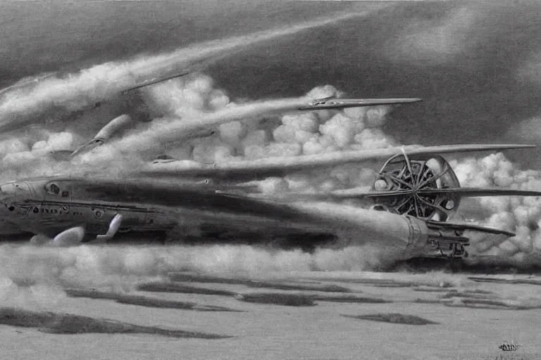 Prompt: toyota corolla with rocket engines breaking the sound barrier across salt flats sonic boom dieselpunk by caspar david friedrich and wayne barlowe and ted nasmith