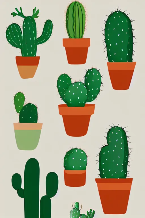 Prompt: minimalist boho style art of a cactus, illustration, vector art