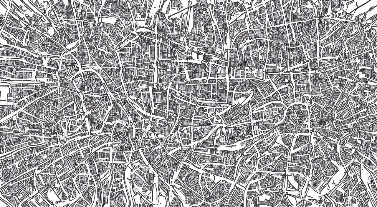 Image similar to london as an axon drawing, in vector drawing style of charles williams