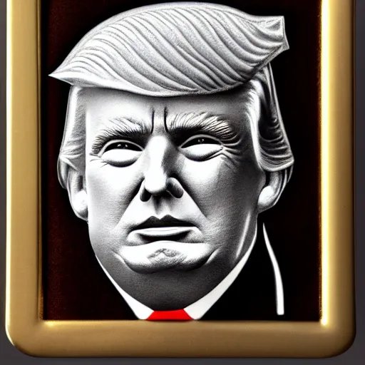 Image similar to dark chocolate trump relief portrait