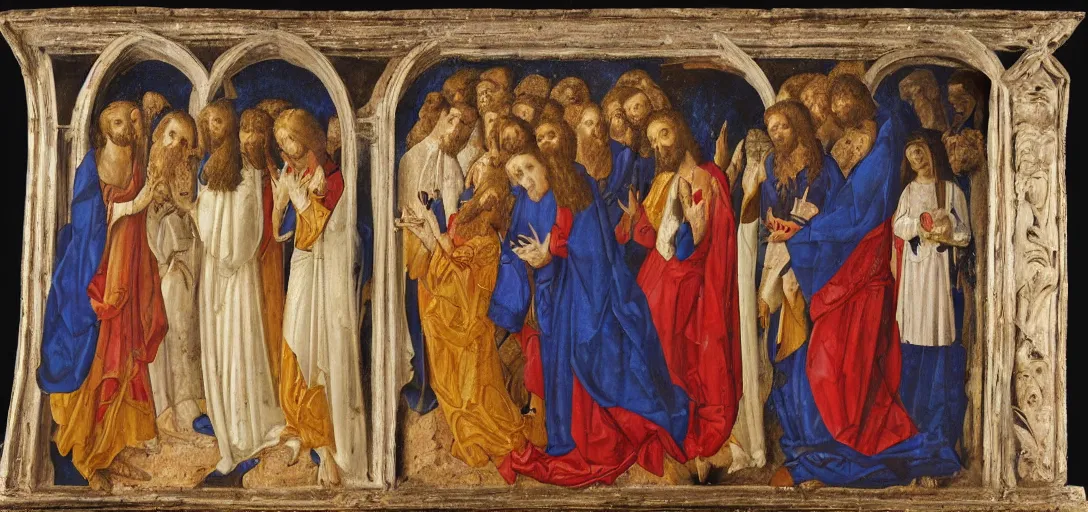 Image similar to iss in medieval religious jesus resurrection art