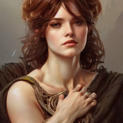 Image similar to portrait of circe, intricate, headshot, highly detailed, digital painting, artstation, concept art, sharp focus, cinematic lighting, illustration, art by artgerm and greg rutkowski, alphonse mucha, cgsociety