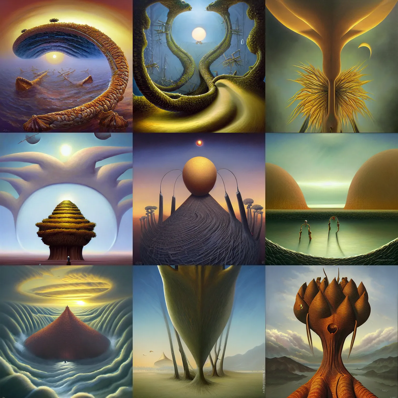 Prompt: hukyoka 9 by vladimir kush