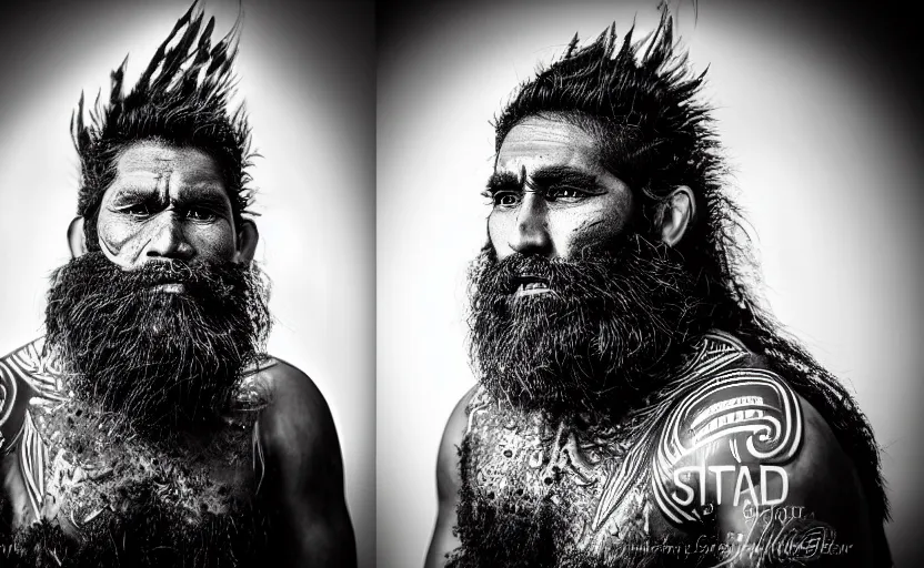Image similar to old vintage full body photo of ancient maori warrior with full beard riding vintage punk engine with one wheel, extreme sports photography ,super high speed photography, dynamic photography,symmetrical face, clean face, muscular body, high speed,dirt and grawel in air, lens flares, dust partiles in the air, dramatic lighting, intricate, highly detailed, centered, smooth, sharp focus, sports photography, old photo, black and white, sepia, cinematic lighting, cinematic angle, national geographic