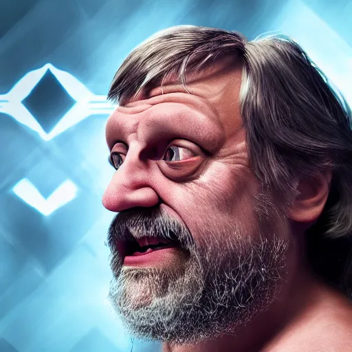 Prompt: Slavoj Zizek versus Jordan Petersonat wrestlemania, trending on artstation, cgsociety, octane render, unreal engine, bokeh