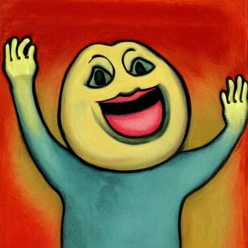 Image similar to a painting of the Kool-Aid Man mascot by Agnolo Bronzino