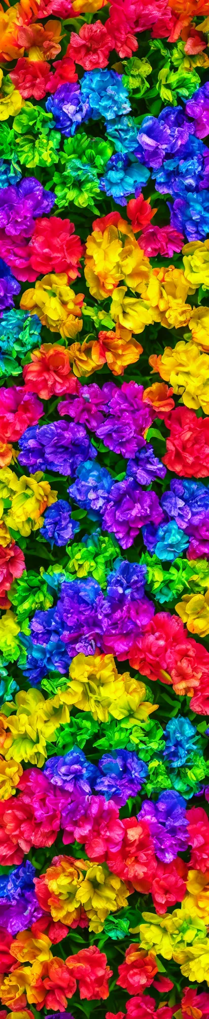 Image similar to vertical macro rainbow flowers