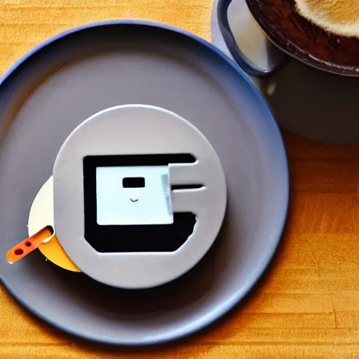 Image similar to a floppy disk for breakfast