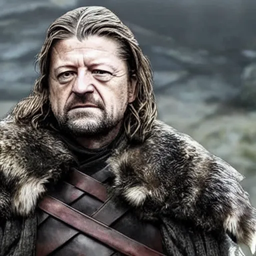 Image similar to Photograph of Ned Stark from Game of Thrones played by Joe Biden