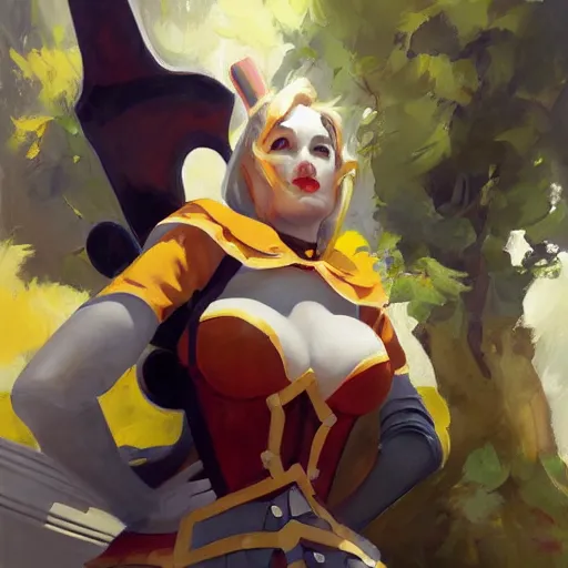 Prompt: greg manchess portrait painting of partially armored alice in wonderland as overwatch character, medium shot, asymmetrical, profile picture, organic painting, sunny day, matte painting, bold shapes, hard edges, street art, trending on artstation, by huang guangjian, gil elvgren, ruan jia, randy vargas, greg rutkowski