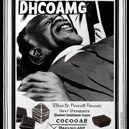 Prompt: paul robeson dreaming of velvet chocolate candy