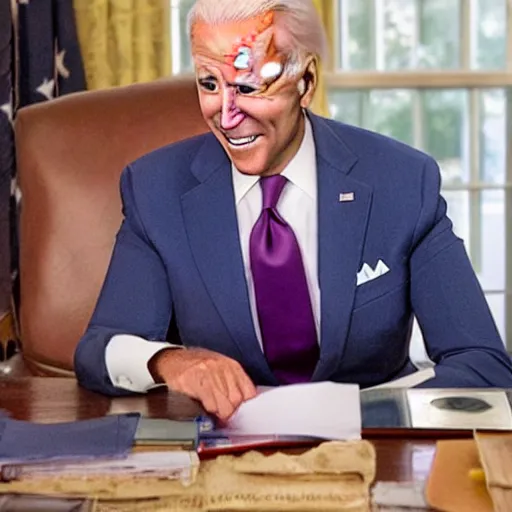 Image similar to joe biden as a character in a pixar movie