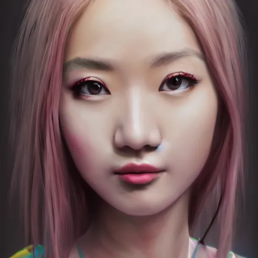 Image similar to realistic portrait of yasuho hiros, featured on artstation, matte painting, in focus