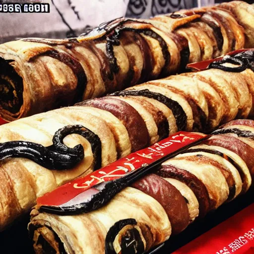 Image similar to ceaseless watcher, turn your gaze upon this wretched greggs sausage roll, warhammer 4 0 k, photograph