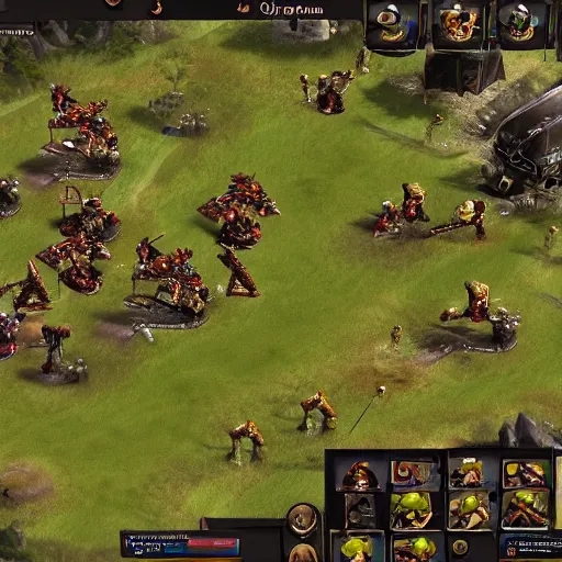 Image similar to an screenshot of an rts zombie game, detailed, realistic,