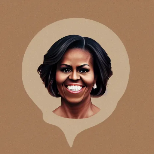 Prompt: portrait photo of a pomegranate in the shape of michelle obama, pomegranate with michelle obama's face, smiling softly, sharp detailed face, clear sharp facial features, medium shot, highly detailed, artstation, 8 k