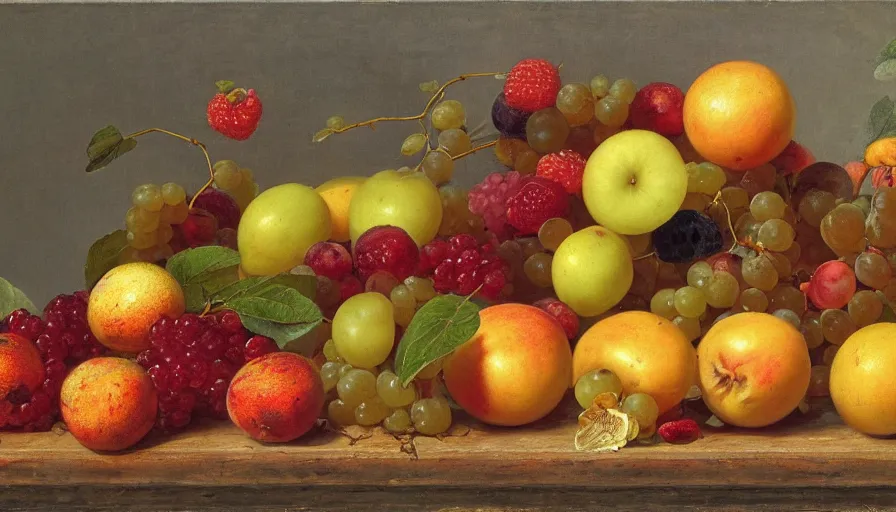 Image similar to a glorious bounty of summer fruits, by william mason brown