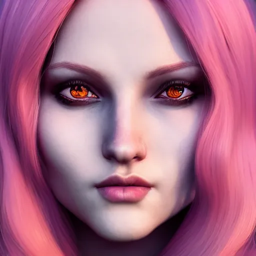 Prompt: the most beautiful woman in the world, in the style of Julia Razumova, beautiful, happy expression, cheery, unreal engine, octane rendering, 8k, closeup headshot, smooth, trending on artstation, digital illustration, pink hair