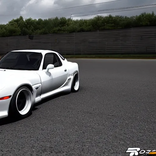 Image similar to white mazda rx 7 fd on bbs rs