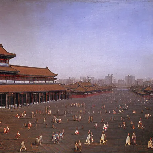 Prompt: Beijing, China, Canaletto-n 9