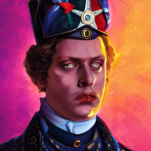 Image similar to an extremely psychedelic portrait of orban viktor as napoleon, surreal, lsd, face, detailed, intricate, elegant, lithe, highly detailed, digital painting, artstation, concept art, smooth, sharp focus, illustration,