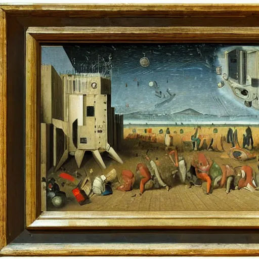 Prompt: a painting of a quantum computer by Bruegel the elder